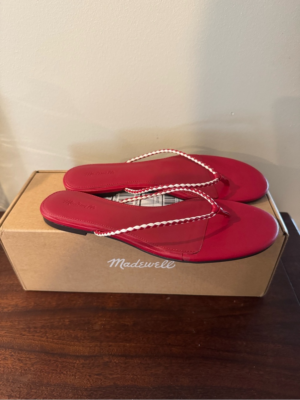 Madewell braided leather thong sandal